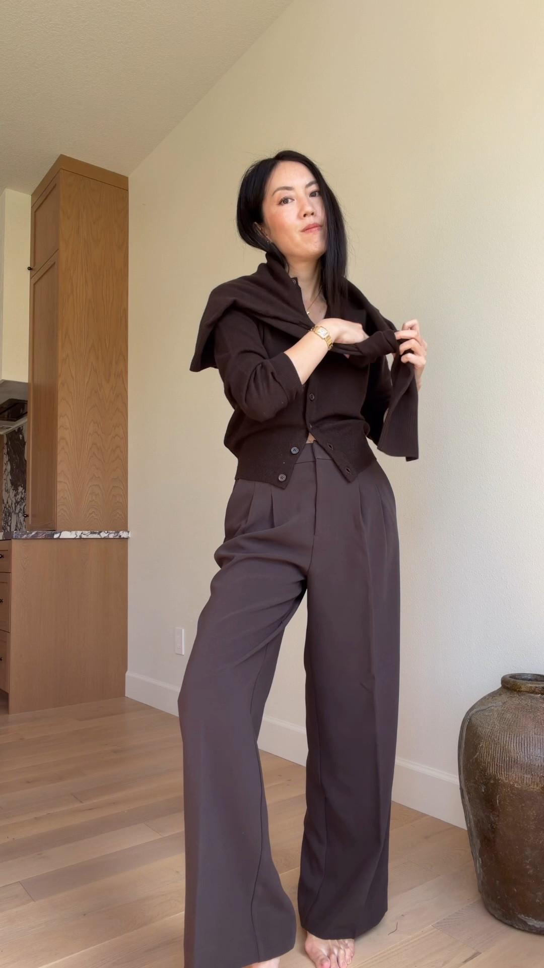 The pants also come in petite length! I’m wearing a small in the cardigan and a US6 in the pants.

#LTKgrwm #LTKootd #LTKWorkwear