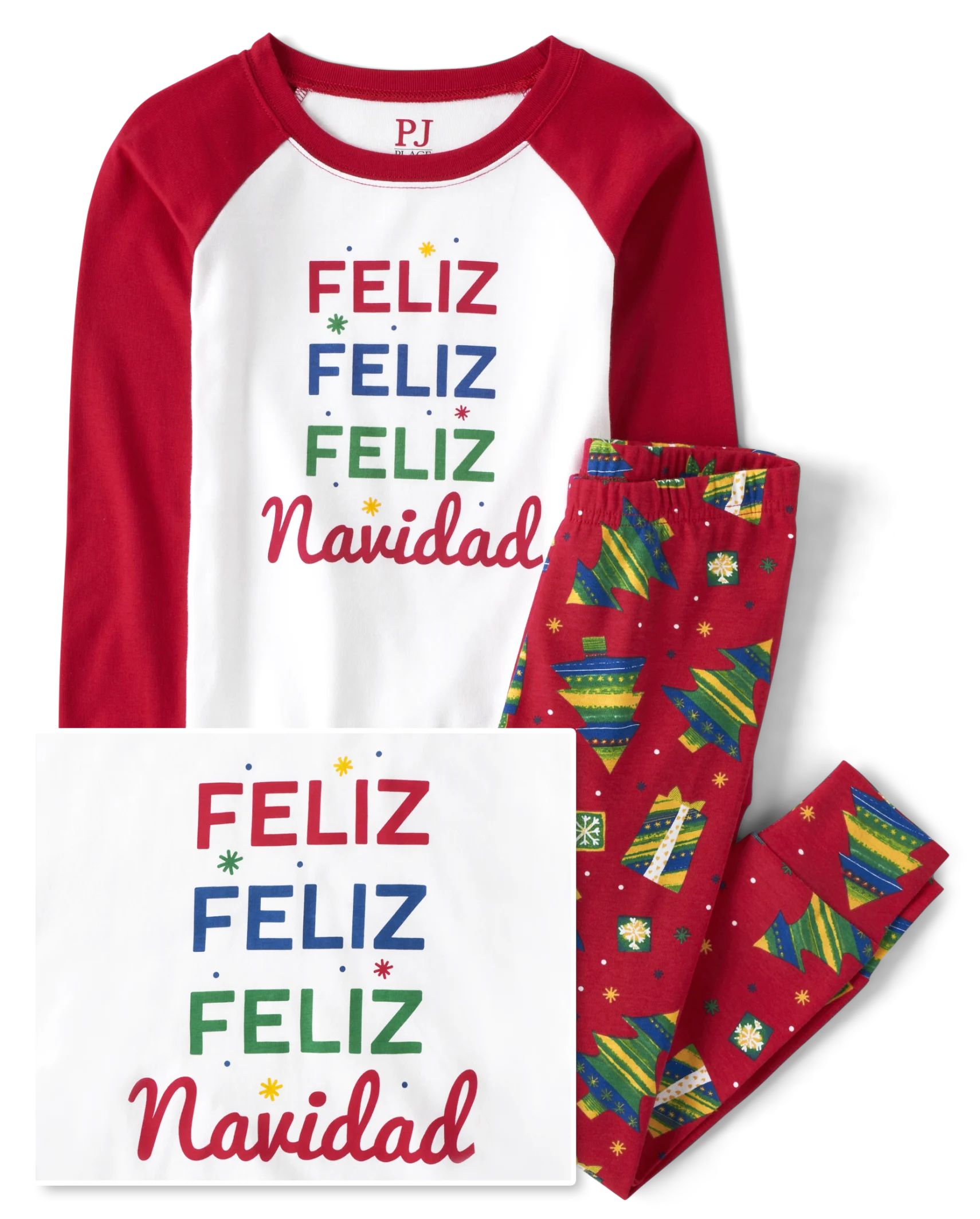 Unisex Kids Matching Family Feliz Navidad Snug Fit Cotton Pajamas - ruby | The Children's Place