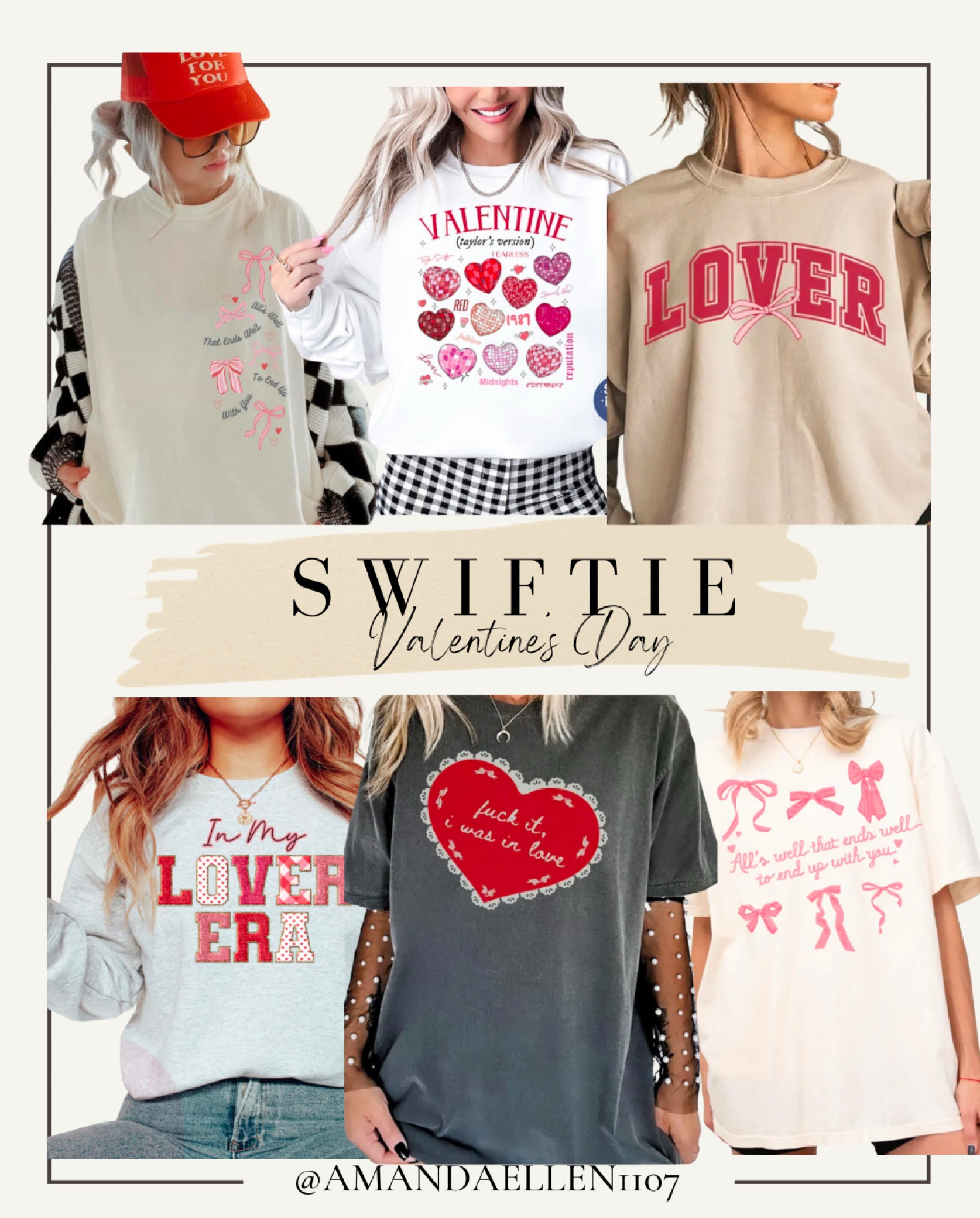 Calling all Swifties! 💕 This Valentine’s Day, show your love story some extra flair with the cutest Taylor Swift-inspired apparel from Etsy! ✨ Whether you’re repping your favorite era or embracing your Bejeweled side, these finds are perfect for adding a little Red (or pink) to your wardrobe. From cozy sweatshirts to adorable tees, these pieces are a Love Story you don’t want to miss. Tag your concert crew and shop these Swiftie-approved gems today! 🎶💖 #SwiftieStyle #ValentinesDayVibes #EtsyFinds #TaylorSwiftFans

#LTKGiftGuide #LTKSeasonal #LTKStyleTip