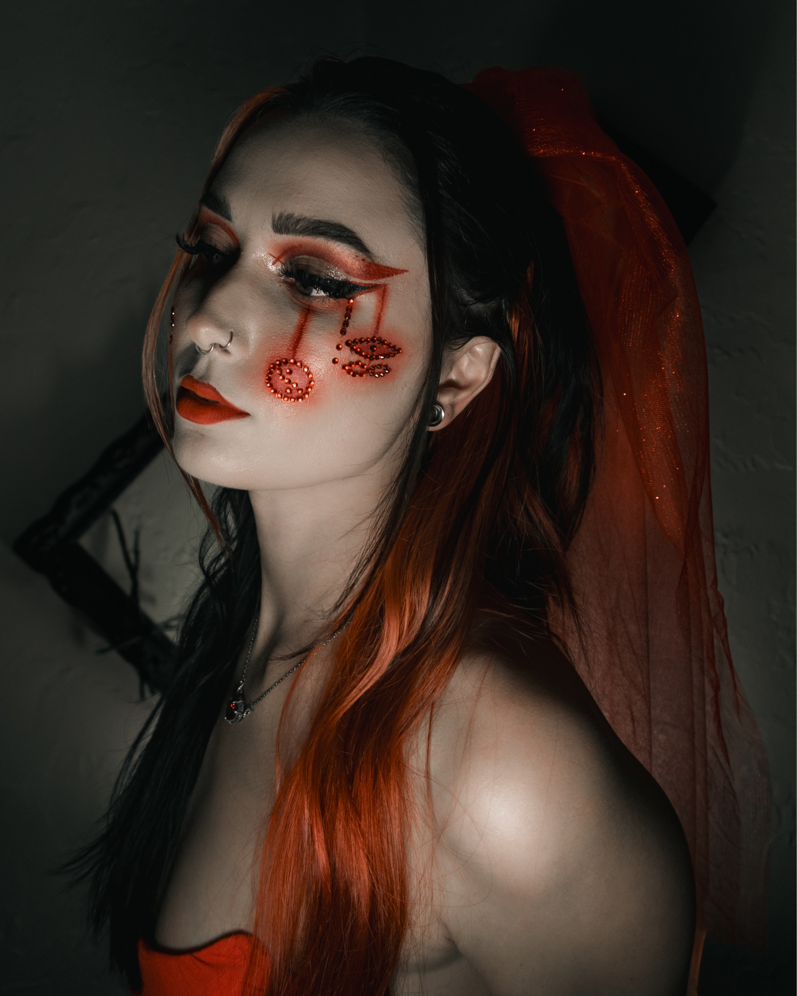 bad omens TDOPOM cosplay // halloween makeup look 🖤🥀  #badomens #redmakeup #redlip #redhalloweenlook 

#LTKstyletip #LTKHalloween #LTKfindsunder50