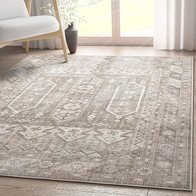 Well Woven Apollo Flatwoven Praha Beige 5'3" x 7'3" Area Rug | Amazon (US)