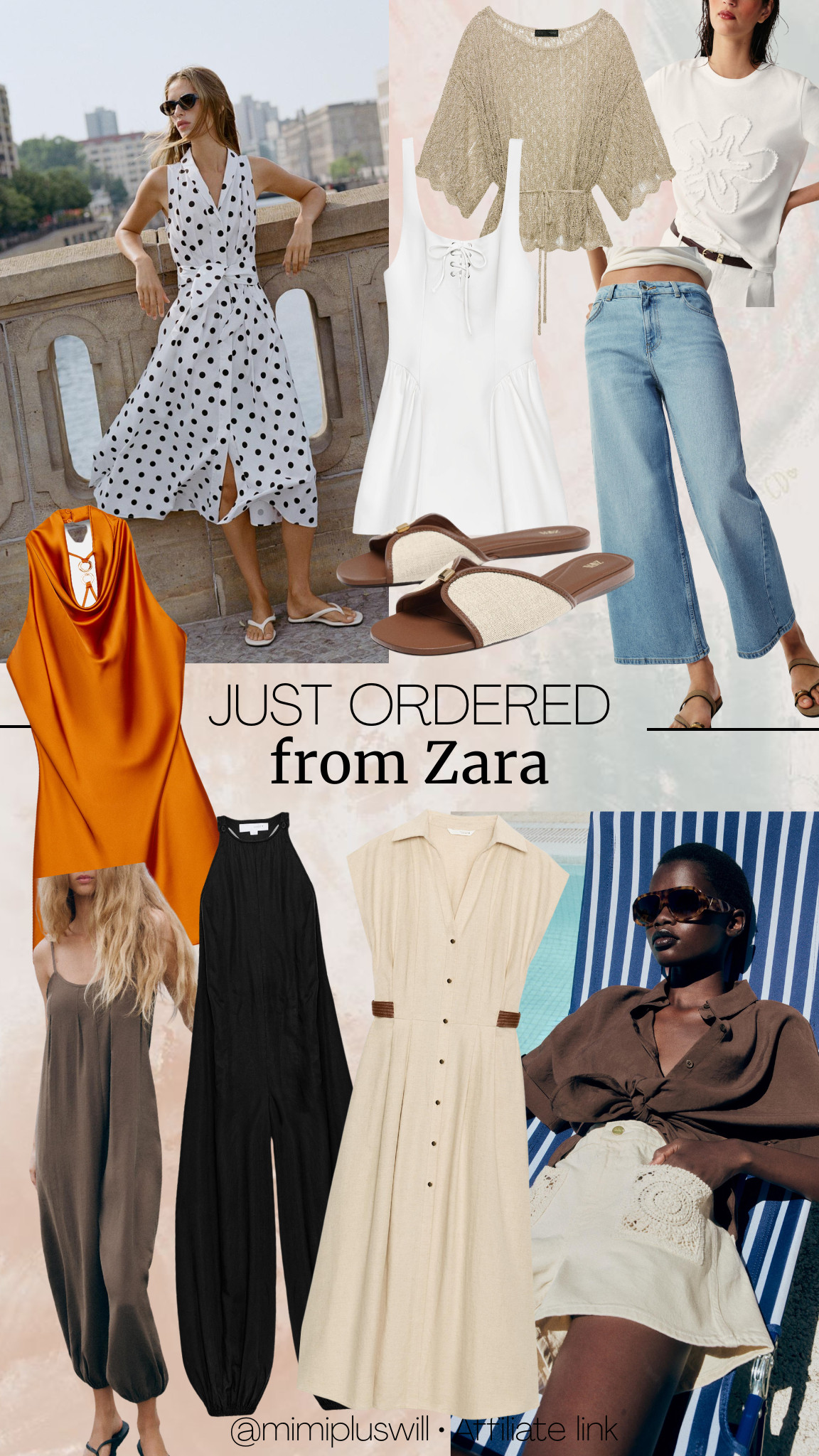 New arrivals at Zara!! Try on coming soon!! 

5'0" 140lbs
What I ordered + sizing info: 
Orange satin dress size m 
White lace up dress size m
Polka dot dress size s
Crochet shorts size 29 (8) 
Metallic top size s
White floral tee size s
Linen shirtdress size xs
Jeans size 28 (6)
Jumpsuits size s 

 #LTKdayinmylife #LTKootd #LTKPetite