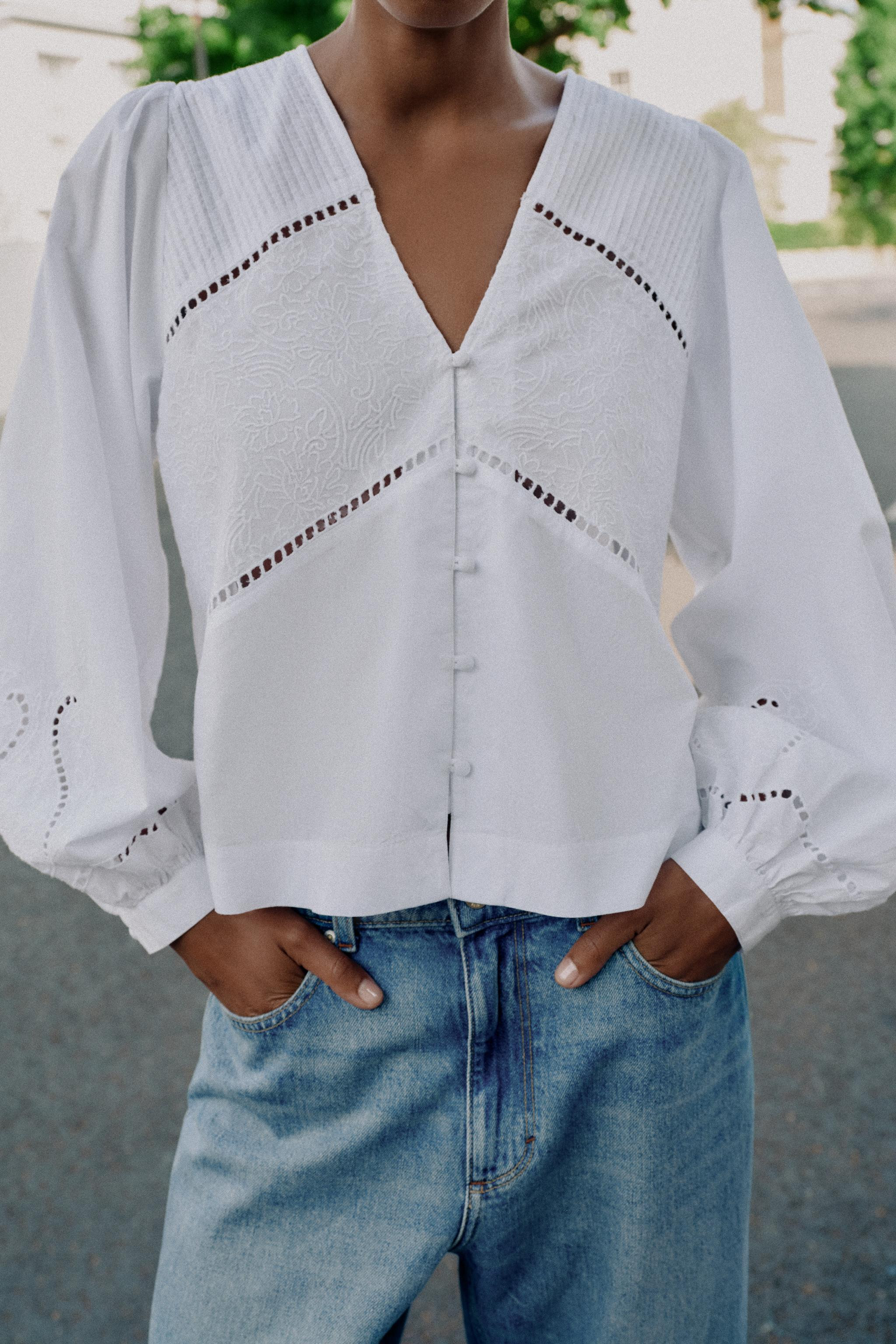 EMBROIDERED POPLIN SHIRT | Zara US
