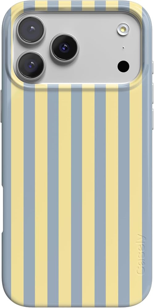 Casely iPhone 17 Pro Case | Coastline Stripes | Blue & Yellow | Compatible with MagSafe | Classic... | Amazon (US)