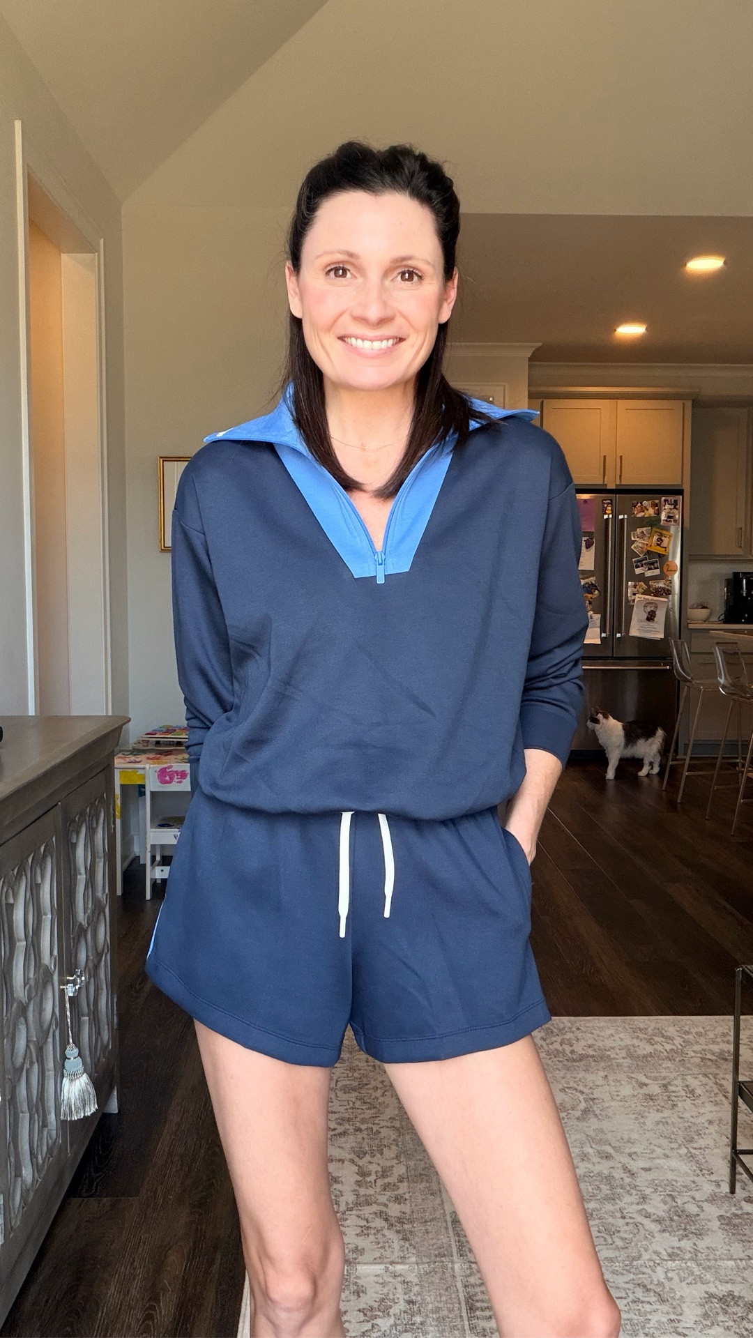 Loving this set from @Target 
I’m in an xs in the pullover and shorts