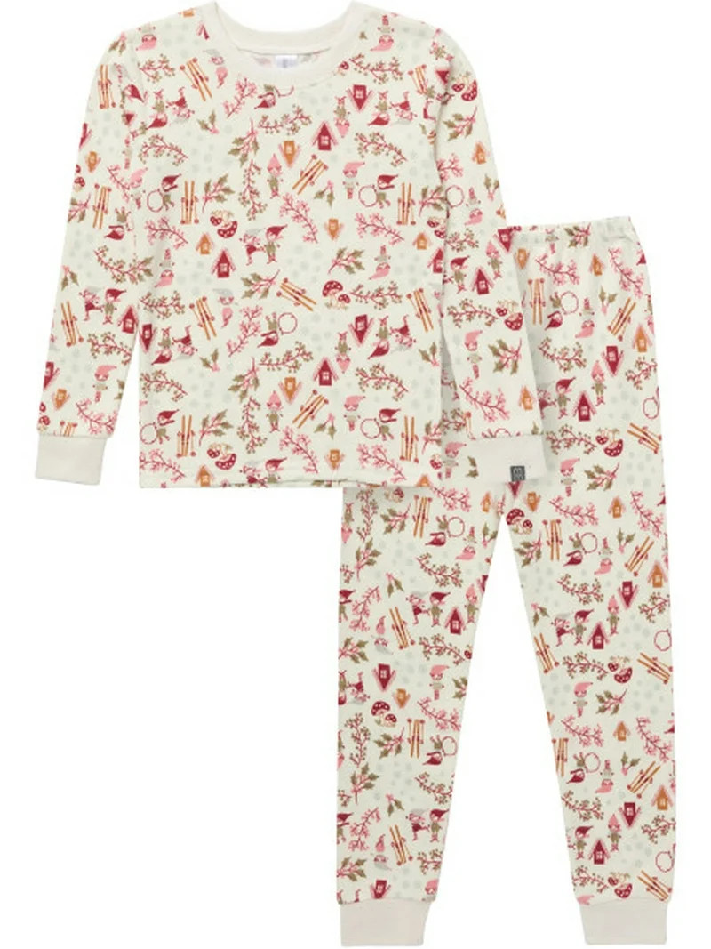 Modern Moments by Gerber Toddler Girl Footless Pajama Set, Sizes 12 Months - 7 Kids - Walmart.com | Walmart (US)