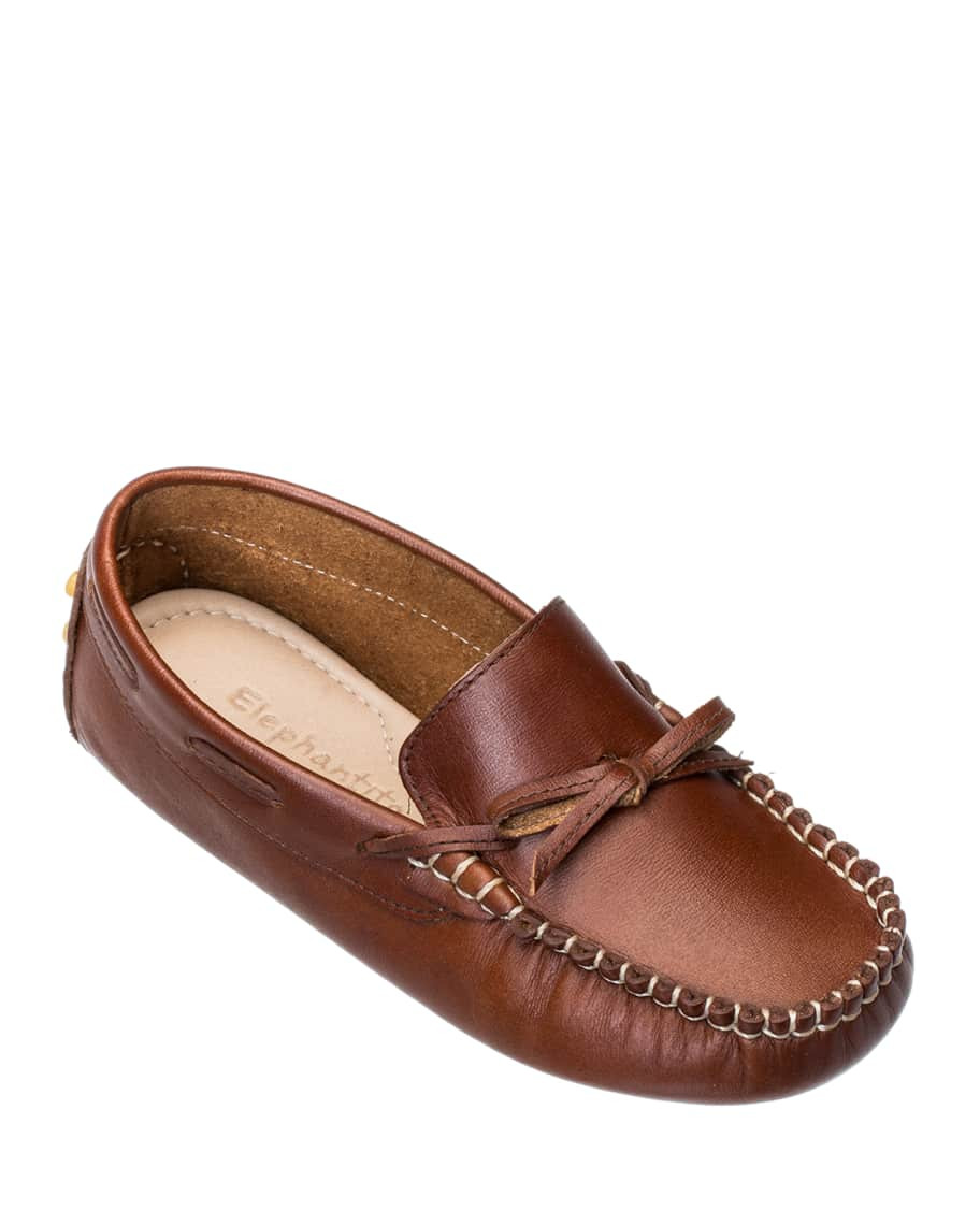 Elephantito Boys' Leather Driver Loafers, Baby | Neiman Marcus