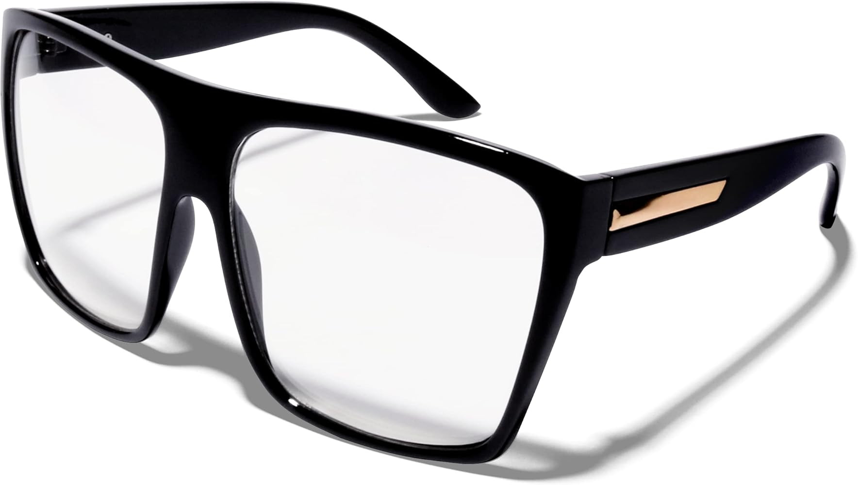 ShadyVEU Oversized Flat Top Trendy Square Trapezoid Shape Fashion Mens Womens Sunglasses | Amazon (US)