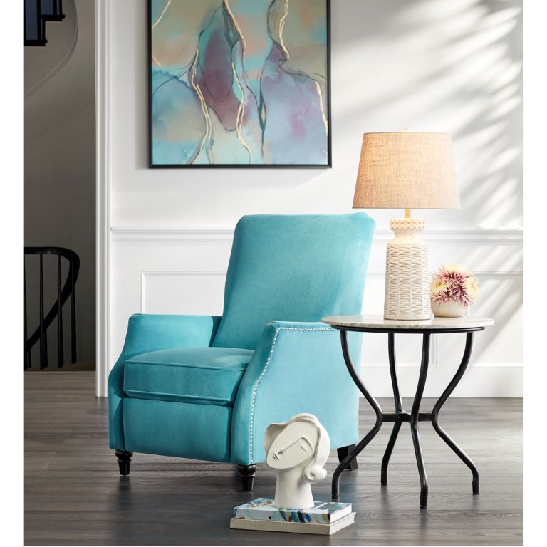 360 Lighting Country Cottage Table Lamp Ceramic Rustic Cream White Glaze Linen Tapered Drum Shade... | Walmart (US)