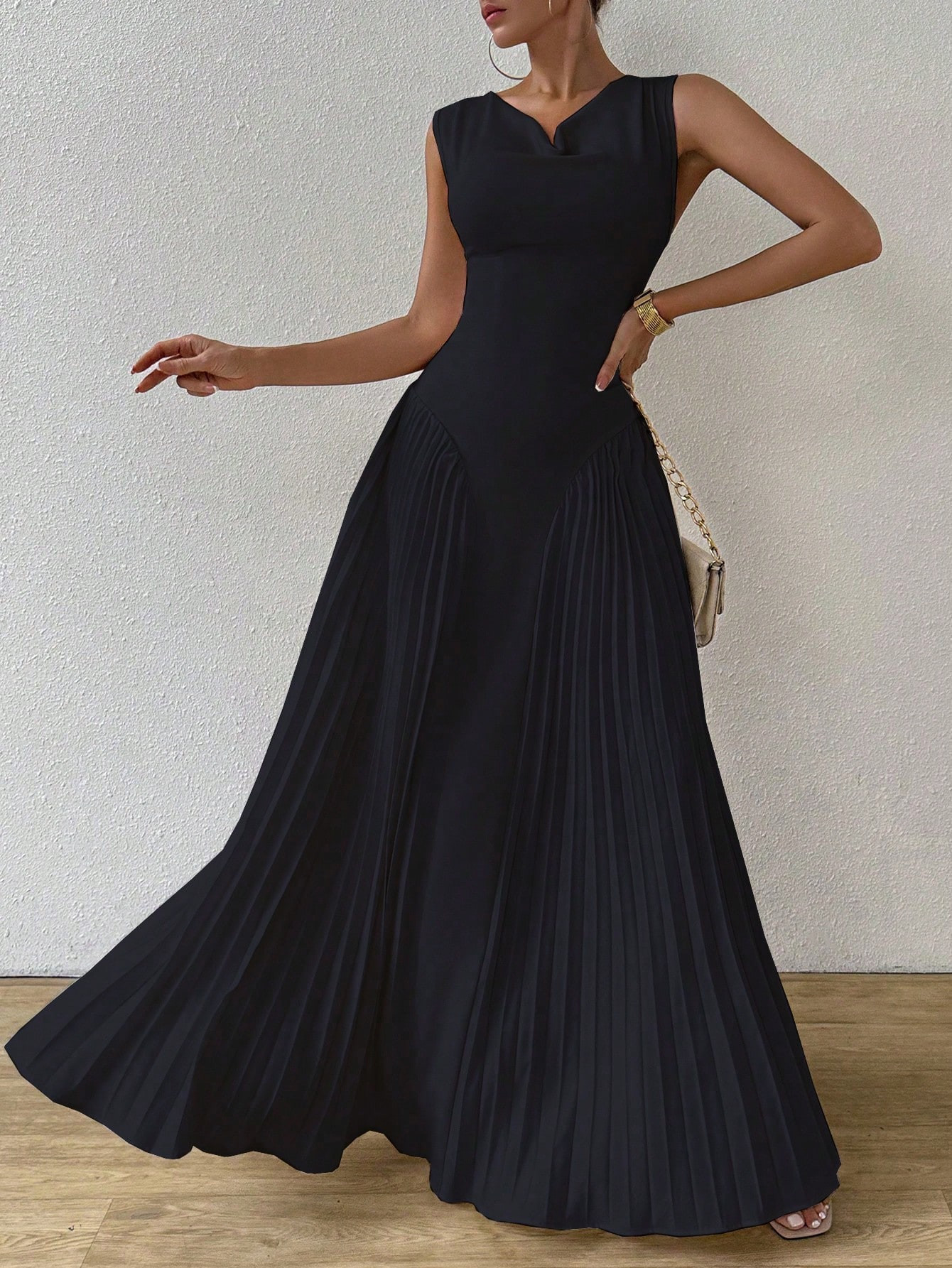 SHEIN Privé Ladies' Simple Solid Color Sleeveless Daily Dress | SHEIN USA | SHEIN