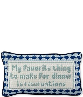 Reservations Needlepoint Pillow | Dillard's
