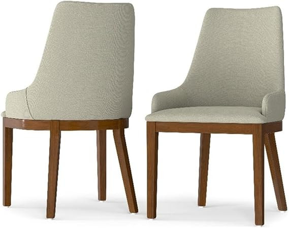 SIMPLIHOME Stephanie Dining Chairs - Upholstered Black Metal Frame and Linen-Style Fabric Chair S... | Amazon (US)