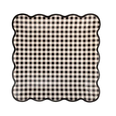 Black Gingham 10" Plate | My Mind's Eye