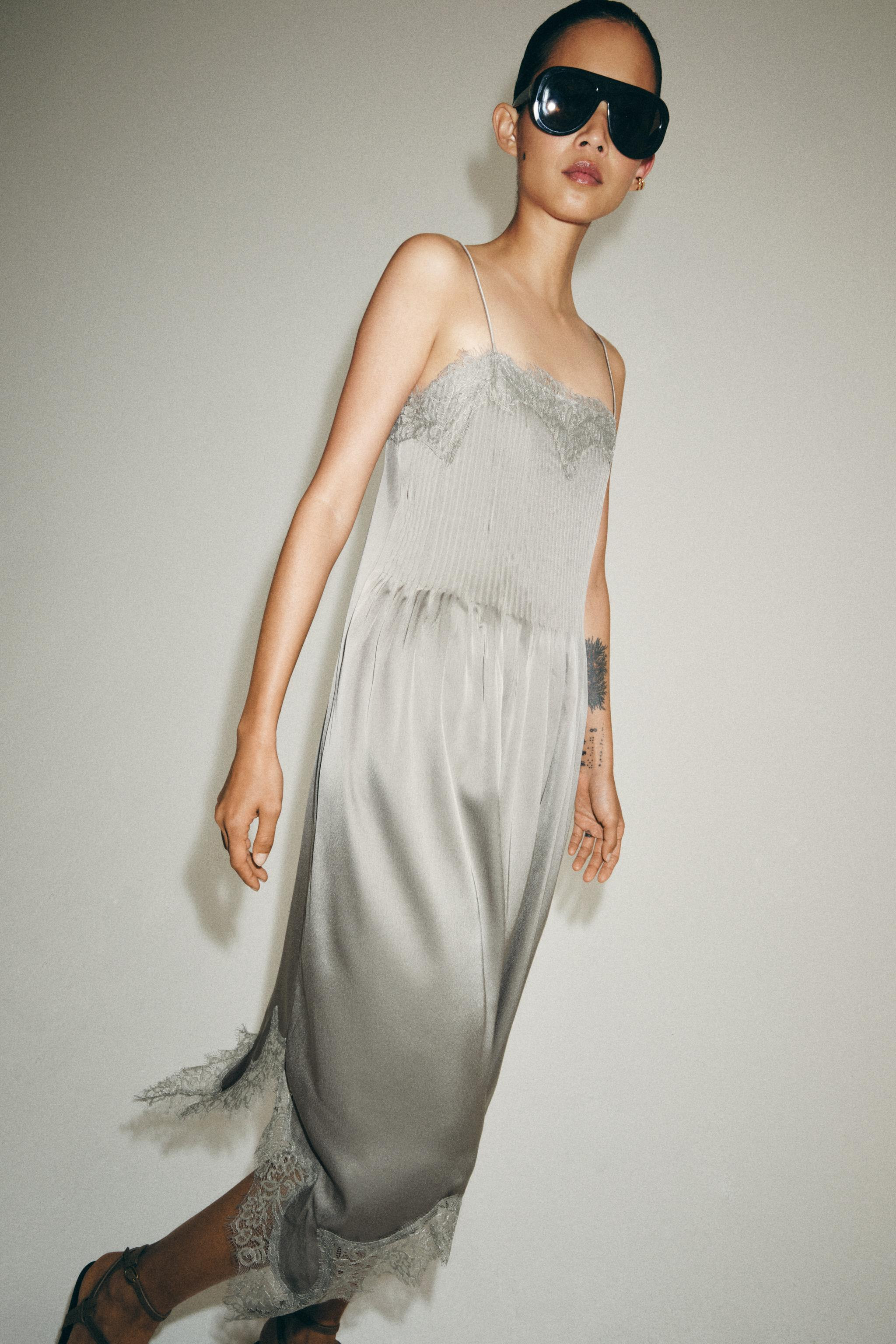 ZW COLLECTION LACE MIDI DRESS | Zara US