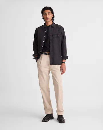 Pleated Chino Pants in Uniform Twill | Madewell