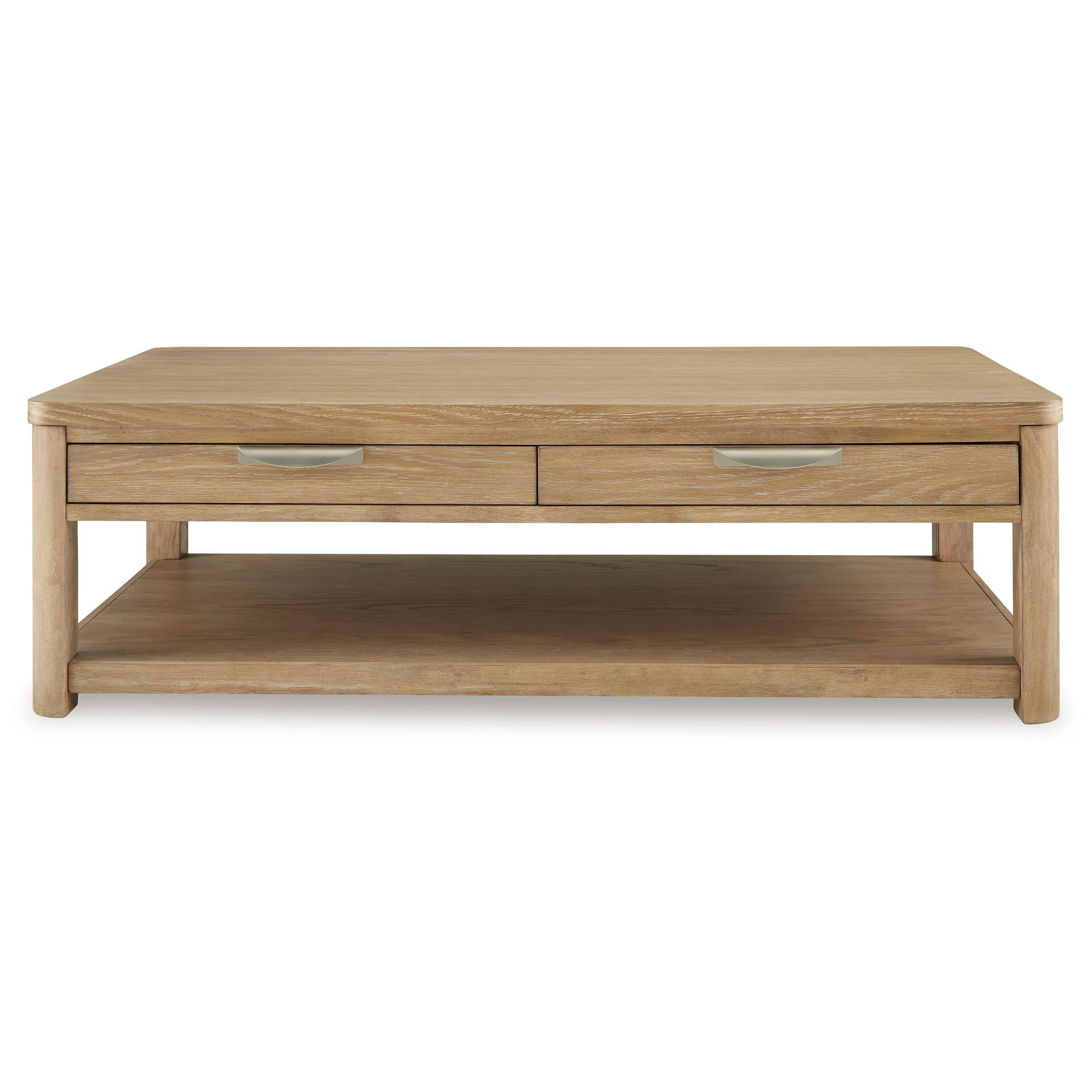 Benjara Renie Cocktail Coffee Table, 2 Drawer And Shelf, 56 Inch Brown Wood | Wayfair | Wayfair North America
