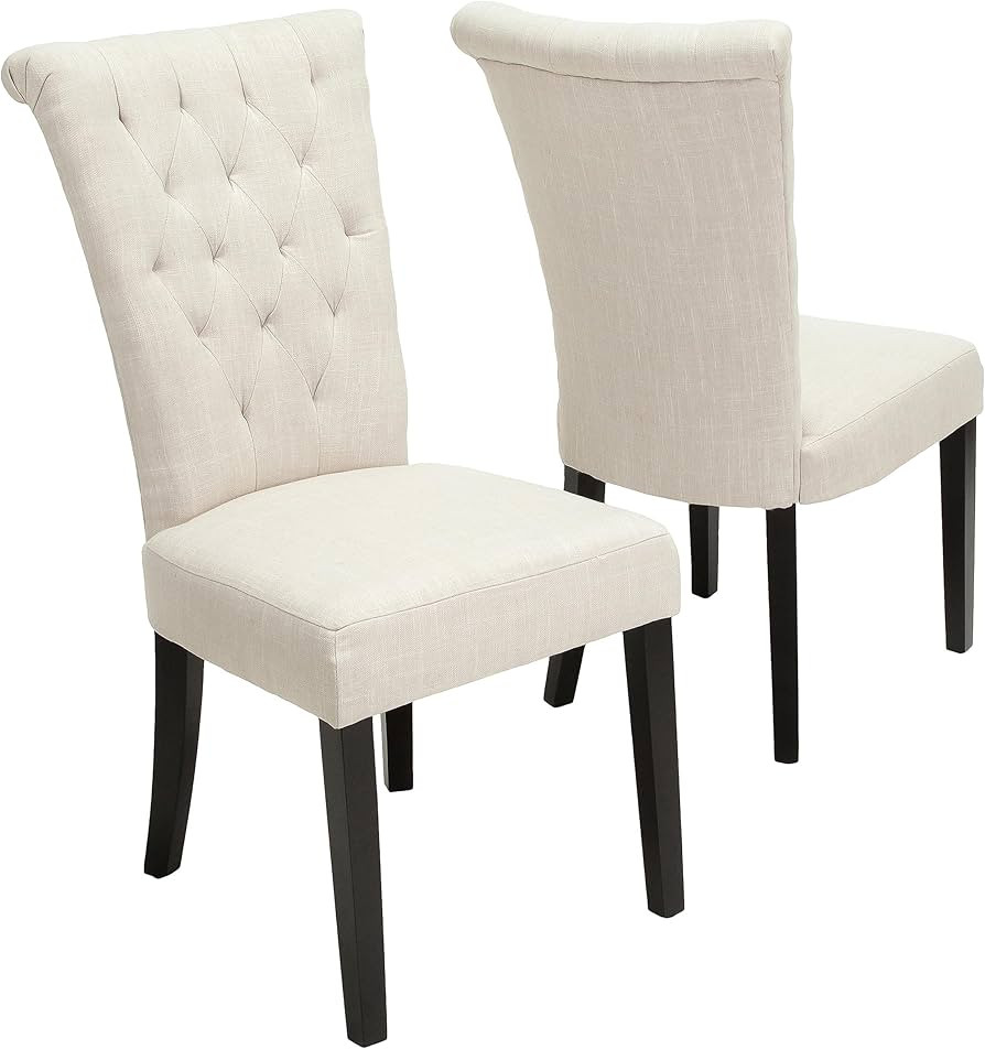 Christopher Knight Home Venetian Dining Chairs, 2-Pcs Set, Light Beige | Amazon (US)