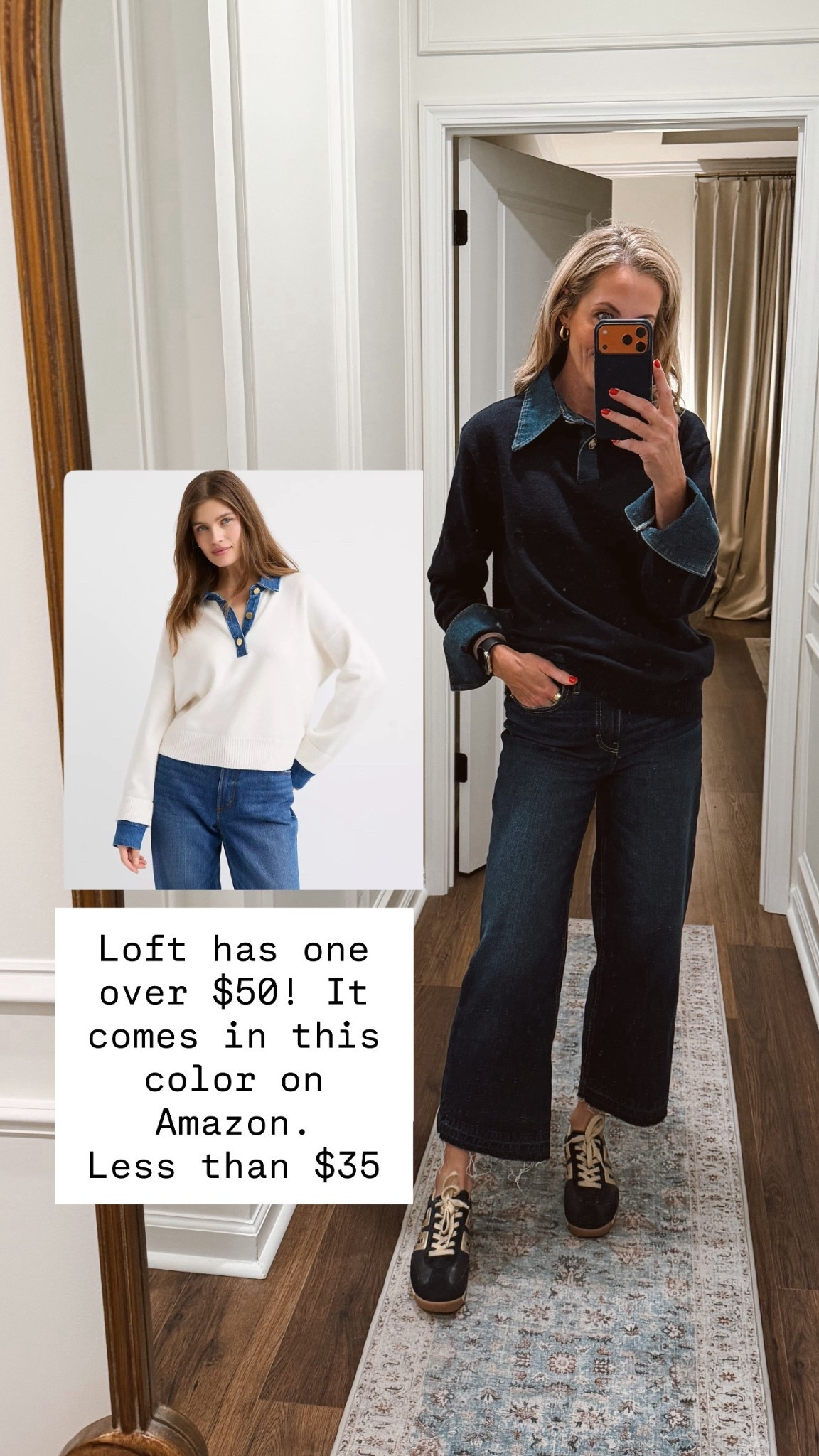 This might be the cutest Amazon sweater yet.  This oversized long-sleeve 2-in-1 denim-collar knit gives you that layered-look without the bulk. It’s cozy, on-trend, and right now it’s at the lowest price in 30 days — under $35! It comes in 8 different prints and looks so good with your favorite denim for everyday wear, errands, school drop-off, or a casual coffee run. I’m wearing an s for a relaxed, easy fit and it’s one of those pieces you’ll keep grabbing again and again. Paired with my favorite Walmart jeans 👖 (size 0)  

#LTKootd #LTKgrwm #LTKdayinmylife
