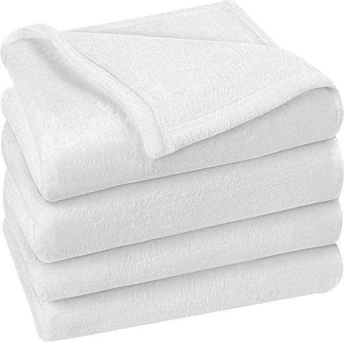 Utopia Bedding Fleece Blanket King Size White 300GSM Luxury Fuzzy Soft Anti-Static Microfiber Bed... | Amazon (US)