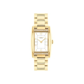 Coach Ladies Reese Gold IP Crystal Bracelet Watch | Flannels UK