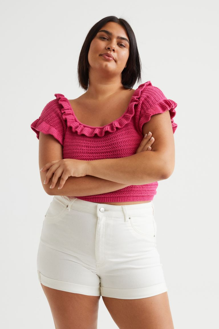 H&M+ High Waist Denim Shorts | H&M (US + CA)