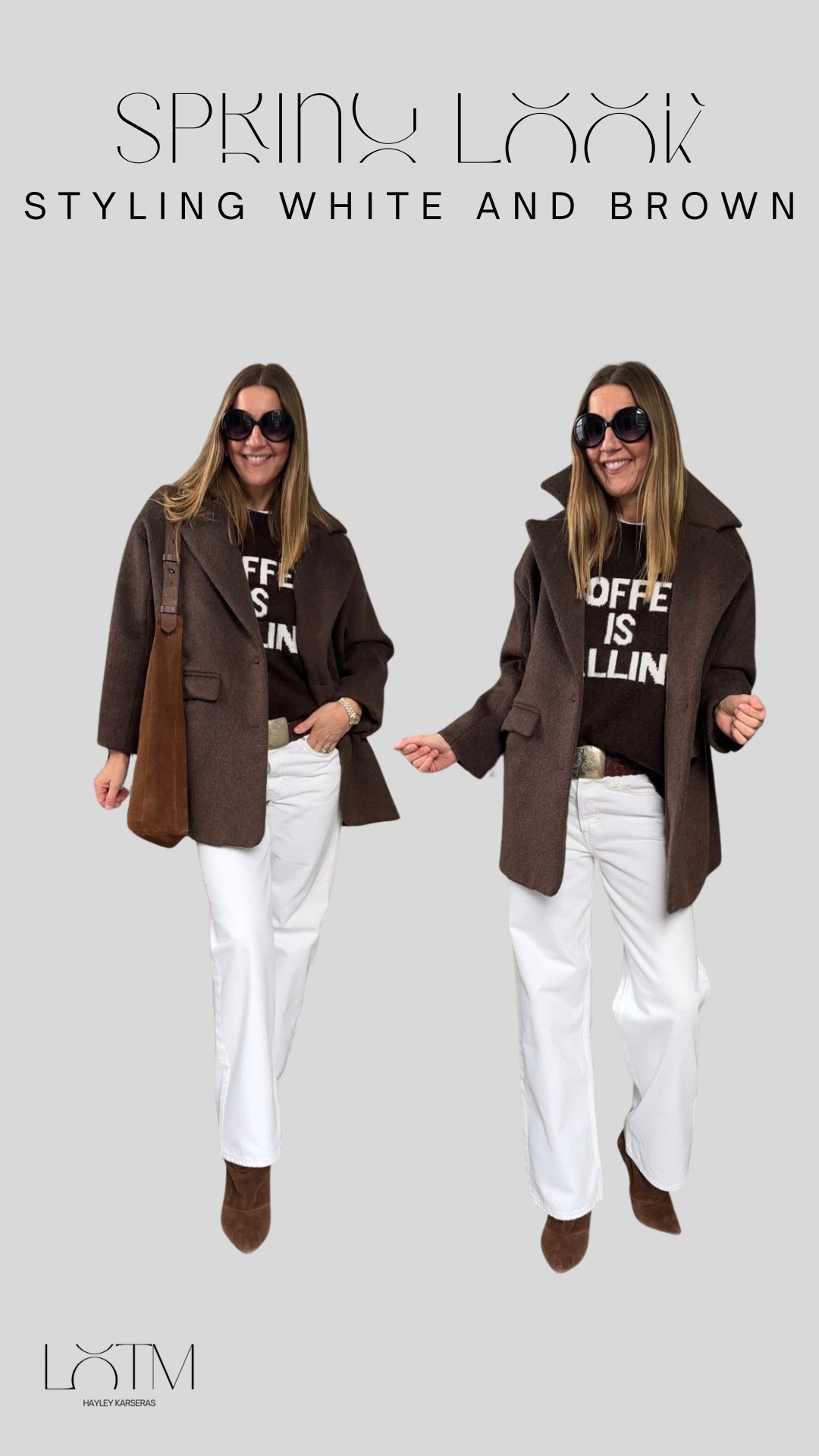 Styling brown for spring! Brown isnt just for autumn and winter! I styled it with white to bring some brightness for spring.

Global shipping available!! 

 #LTKFashionMonth #LTKspring #LTKstyletip