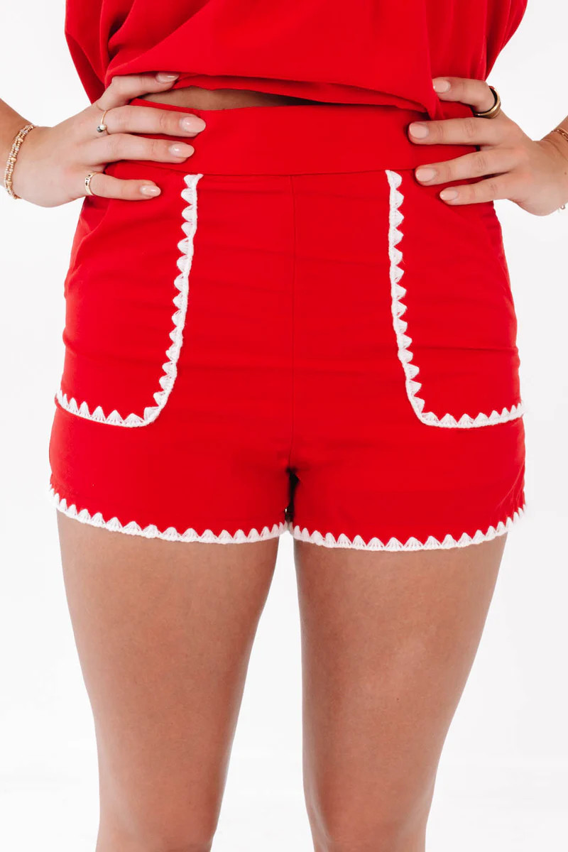 Where’d She Go Shorts - Red | The Impeccable Pig