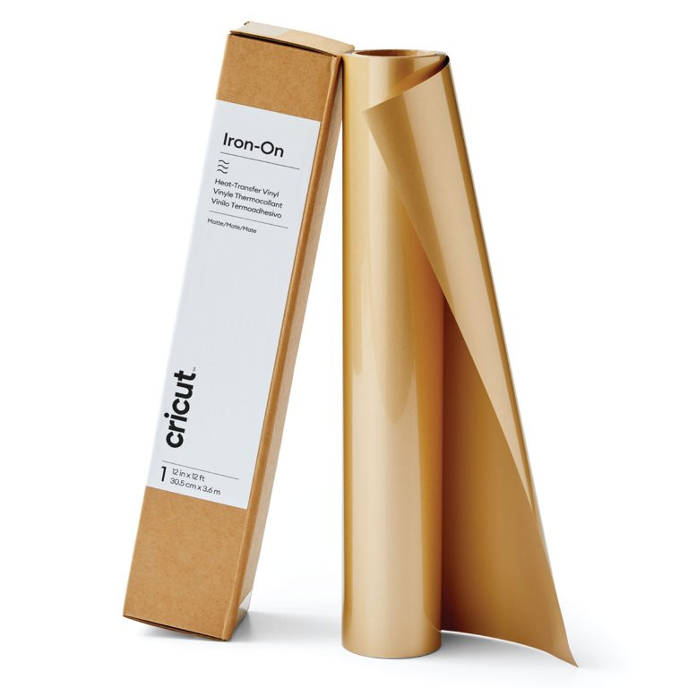 Cricut Iron On Vinyl 12in x12ft Gold | Gold Heat Transfer Vinyl - Walmart.com | Walmart (US)