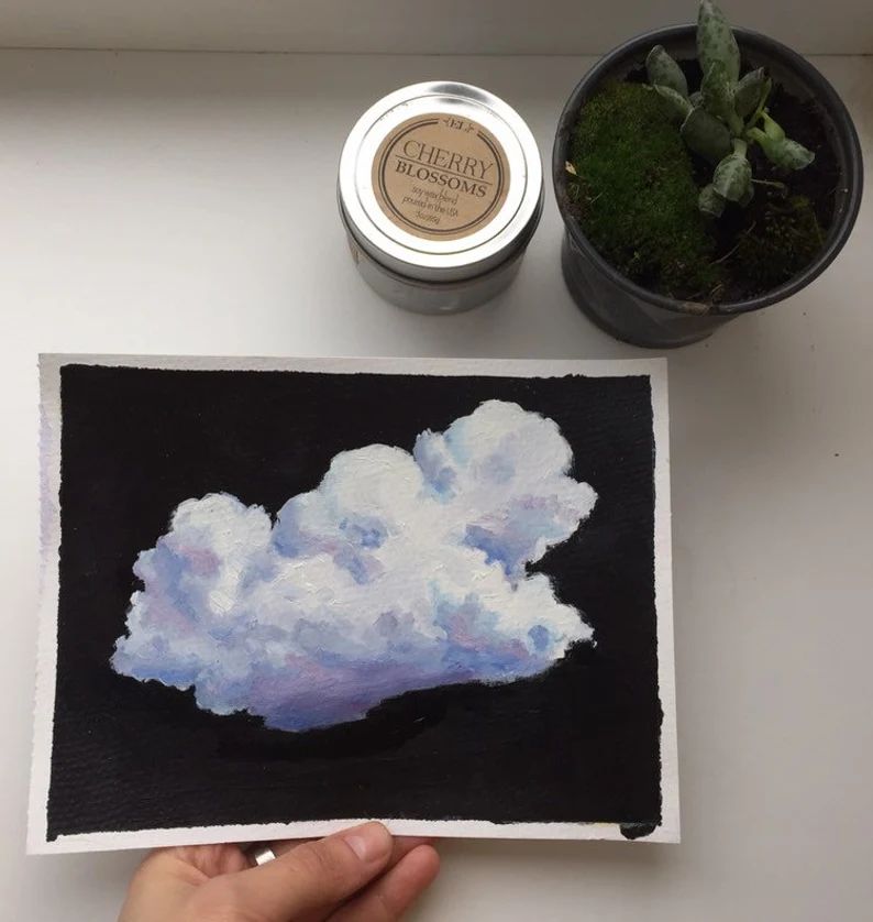 Cloud Original Painting Oil on Paper Original Clouds Painting | Etsy | Etsy (US)