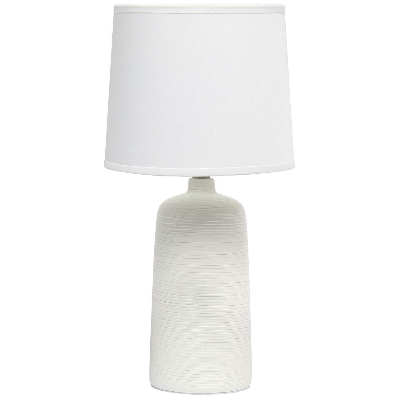 Simple Designs 15 3/4" High Off-White Accent Table Lamp | Lamps Plus