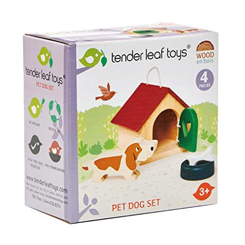 Tender Leaf Toys - Pets Sets for Doll House Accessories - Great Add-on Pet Play Set to Any Dollhouse - Encourage Creative and Imaginative Fun Play for Children 3+ (Pet Dog Set) | Amazon (US)