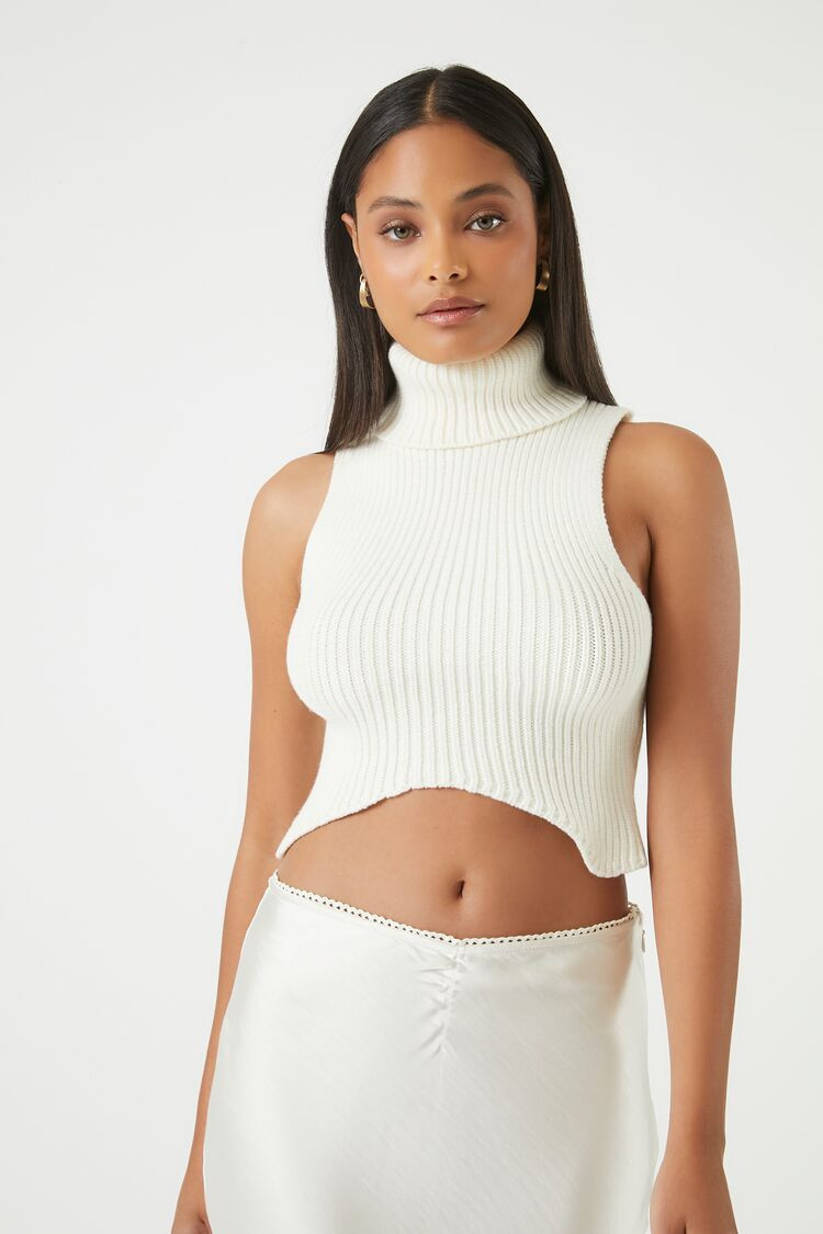 Sweater-Knit Turtleneck Crop Top | Forever 21 | Forever 21 (US)