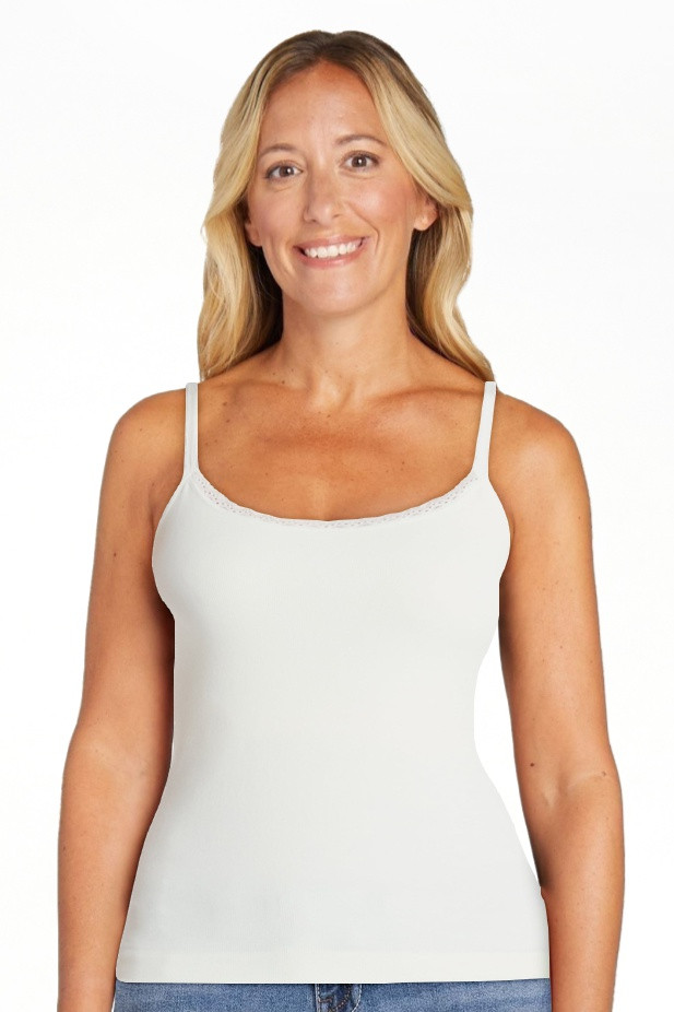 No Boundaries Seamless Lace Trim Cami, Women's | Walmart (US)