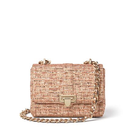 Lottie Bag in Pink & Gold Maison Tweed | Aspinal of London