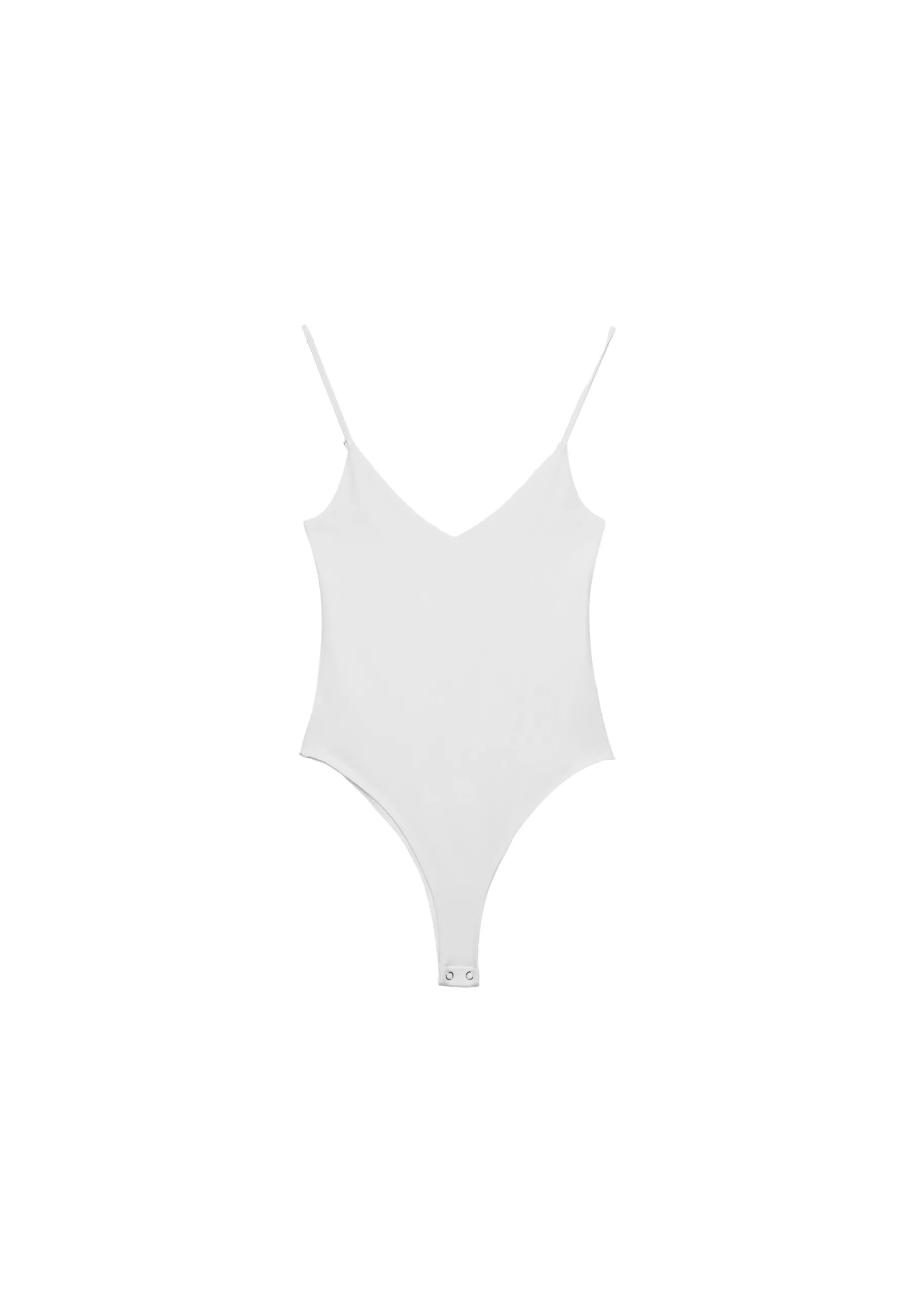 V-neck strappy bodysuit - Women's New in | Stradivarius United Kingdom | Stradivarius (UK)