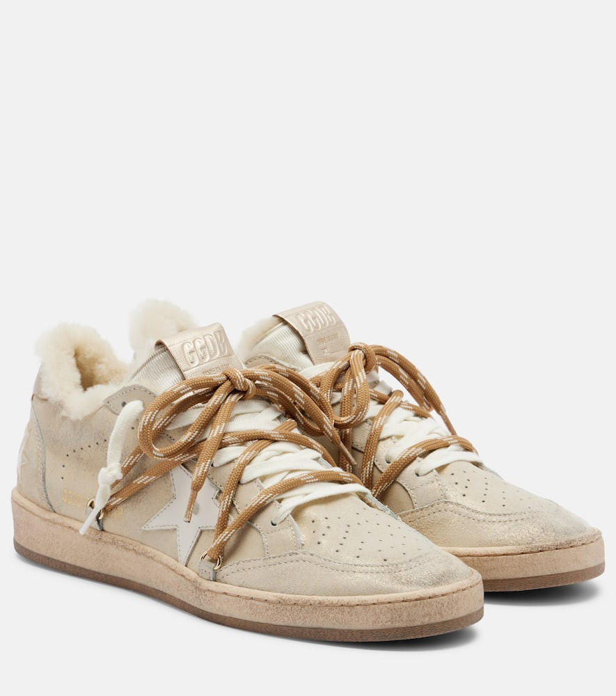 Golden Goose Ball Star shearling-lined suede sneakers | Mytheresa (INTL)