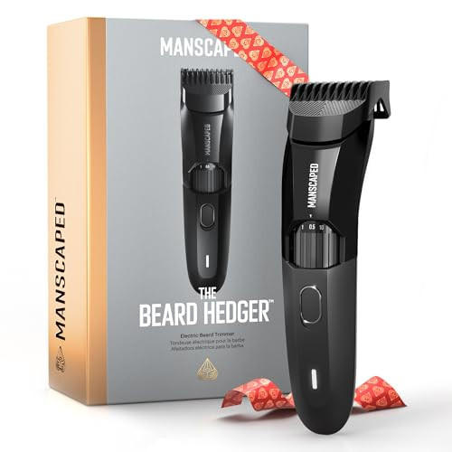 MANSCAPED® The Beard Hedger® Premium Men's Beard Trimmer, 20 Length Adjustable Blade Wheel, Stainless Steel T-Blade for Precision Facial Hair Trimming, Cordless Waterproof Wet/Dry Clipper | Amazon (US)