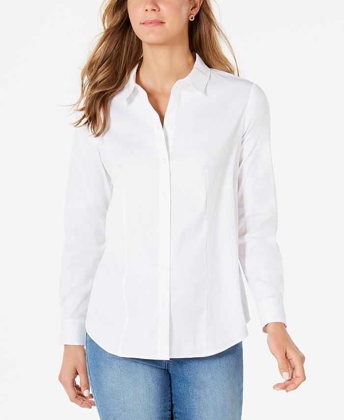 Classic Button-Front Shirt, Created for Macy's | Macys (US)