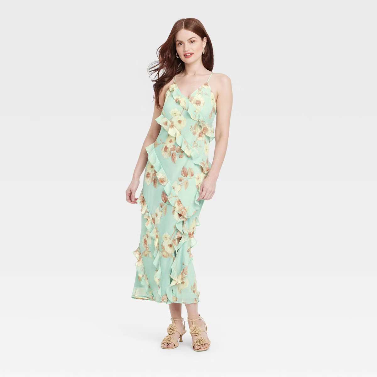 Women's Ruffle Maxi Slip Dress - A New Day™ | Target