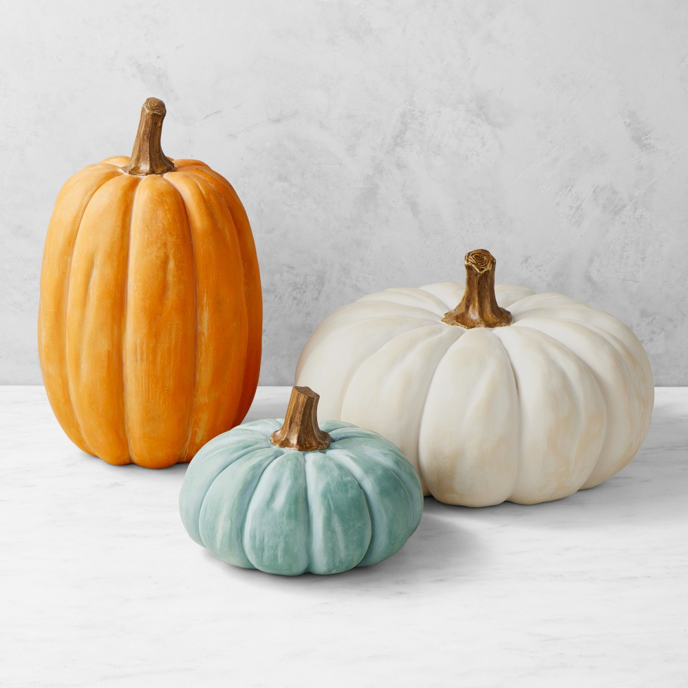 Outdoor Pre-Lit Faux Pumpkins | Williams-Sonoma