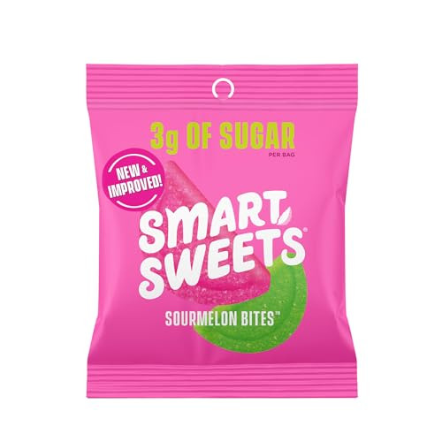 SmartSweets Sourmelon bites, Low Sugar Gummy Candy (3g), Low Calorie (130), Gluten-Free -1.8oz (Pack of 6) Packaging may vary | Amazon (US)