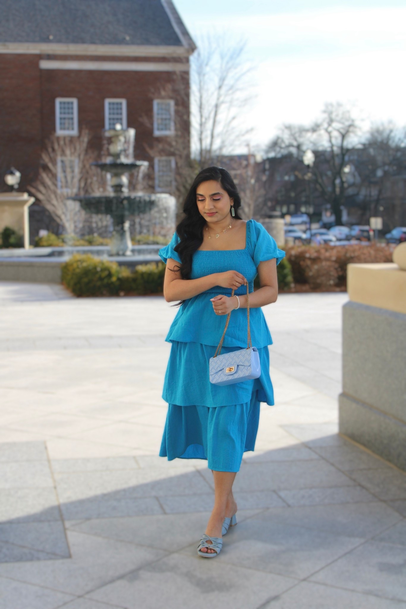 • Too Good To Be {Blue} 💙🩵 •

Bringing Spring energy a little early.. ☀️ This blue ruffle dress is giving all the fresh, sunny-day feels. The tiered layers and puff sleeves add the sweetest feminine touch and it’s perfect for the in-between season. It’s from Amazon, on sale for $37, and comes in 12 other gorgeous colors! ✨

blue ruffle tiered dress, blue maxi dress, blue quilted purse, blue bow heels, feminine style, feminine fashion, feminine outfits, girly style, girly fashion, girly outfits 
