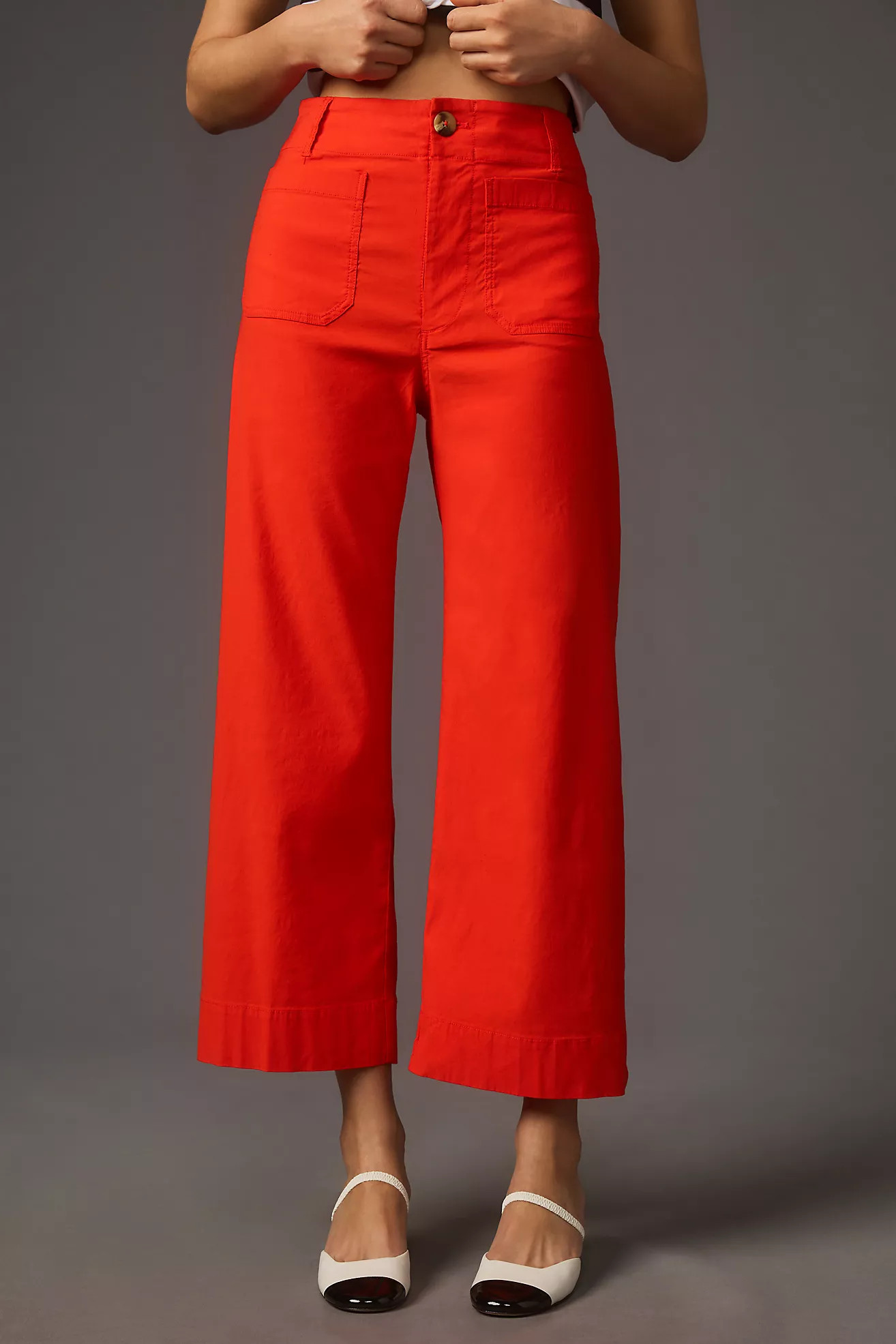 The Colette Cropped Wide-Leg Pants by Maeve | Anthropologie (US)