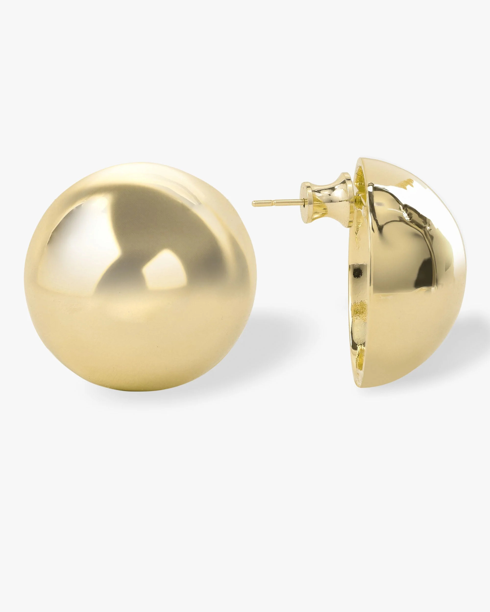 She's So Smooth Mama Button Earrings - Gold | Melinda Maria