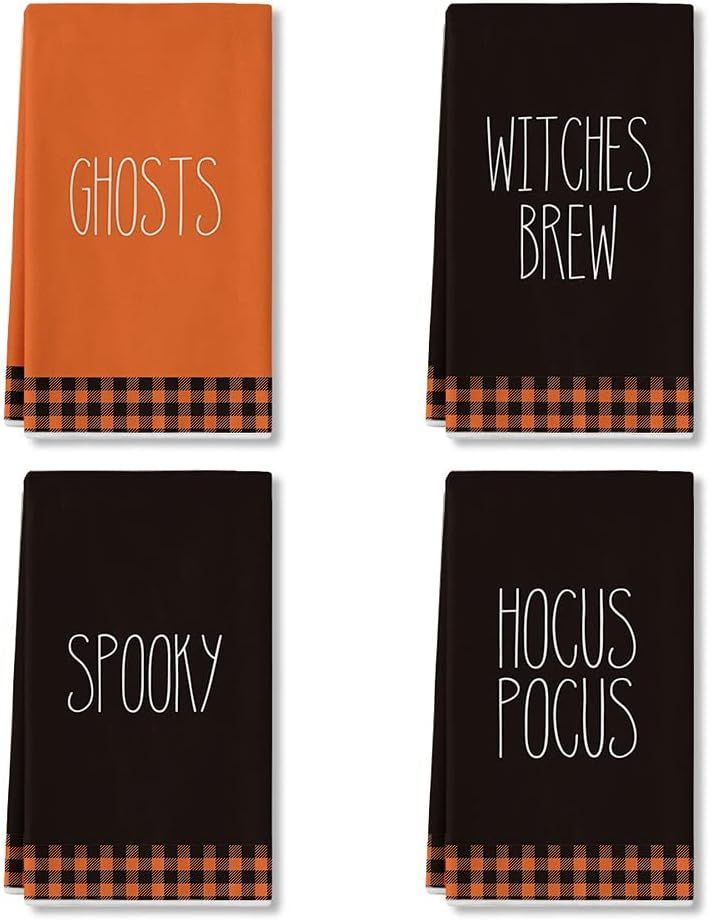 Artoid Mode Ghost Witch Brew Hocus Pocus Spooky Halloween Kitchen Towels and Dish Towels, 18 x 28... | Amazon (US)