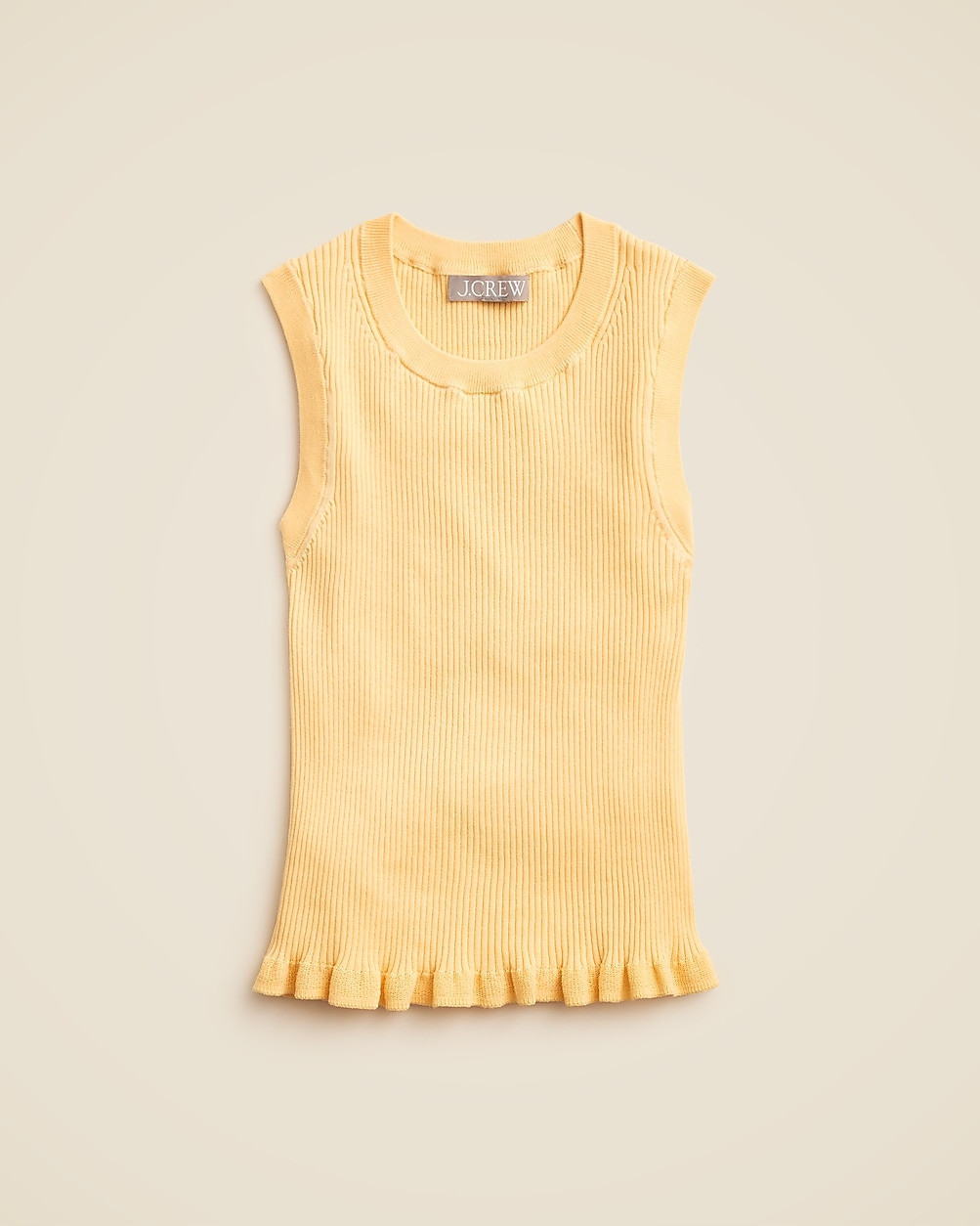 Ruffle-trim shell tank top in premium ultra-fine cotton | J. Crew US