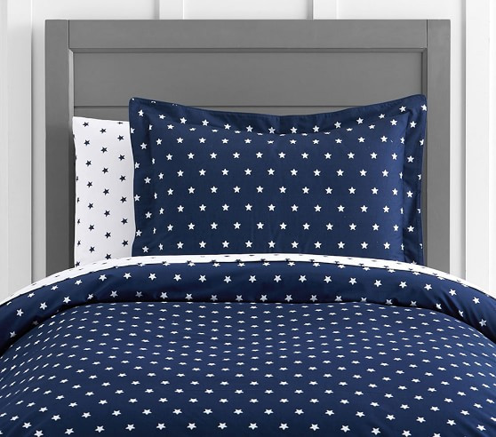 Star Organic Duvet Cover & Shams | Pottery Barn Kids