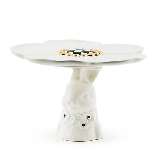 White Rabbit Ceramic Pedestal Platter | MacKenzie-Childs