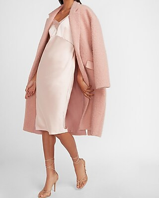 Satin V-Neck Midi Slip Dress | Express