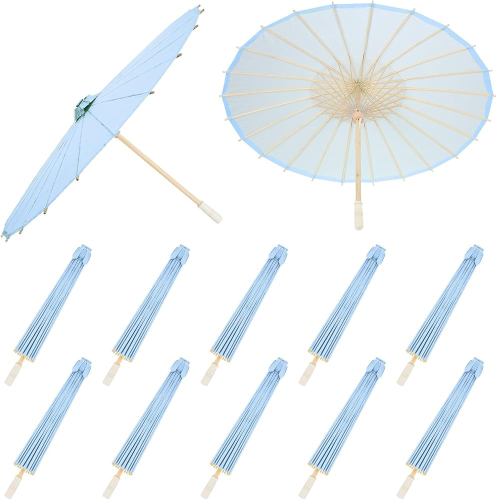 Sadnyy Paper Umbrellas Paper Decorative Chinese Japanese Parasol Umbrella DIY Oiled Painting Umbr... | Amazon (US)